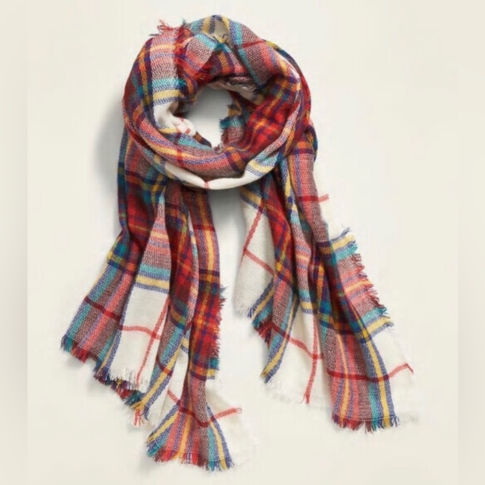 Old Navy Tartan Plaid Blanket Scarf